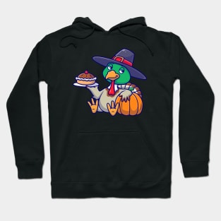 Cute Chicken Turkey Thanksgiving Cartoon Hoodie